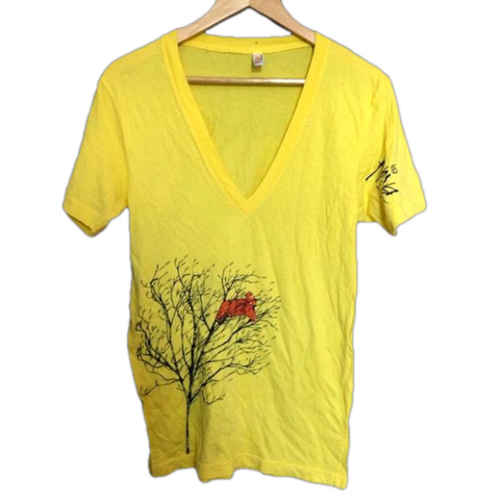 American Apparel Butter Yellow The Summer Shirt Tee Shirt Small
